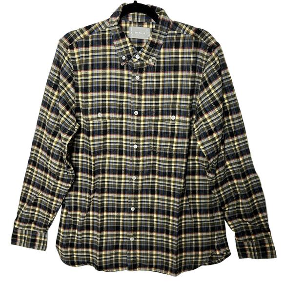 Everlane Other - Everlane The Brushed Flannel Shirt Beech Plaid Button Down Pocket Men Medium NWT